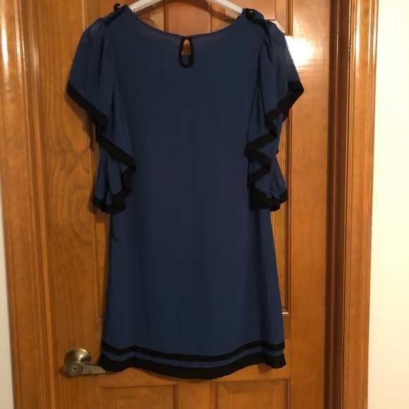 Mini dress with flutter sleeves and button detail - Picture 2 of 4
